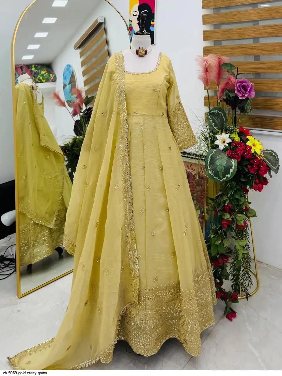 ZB 5069 GOLD CRAZY GOWN 3