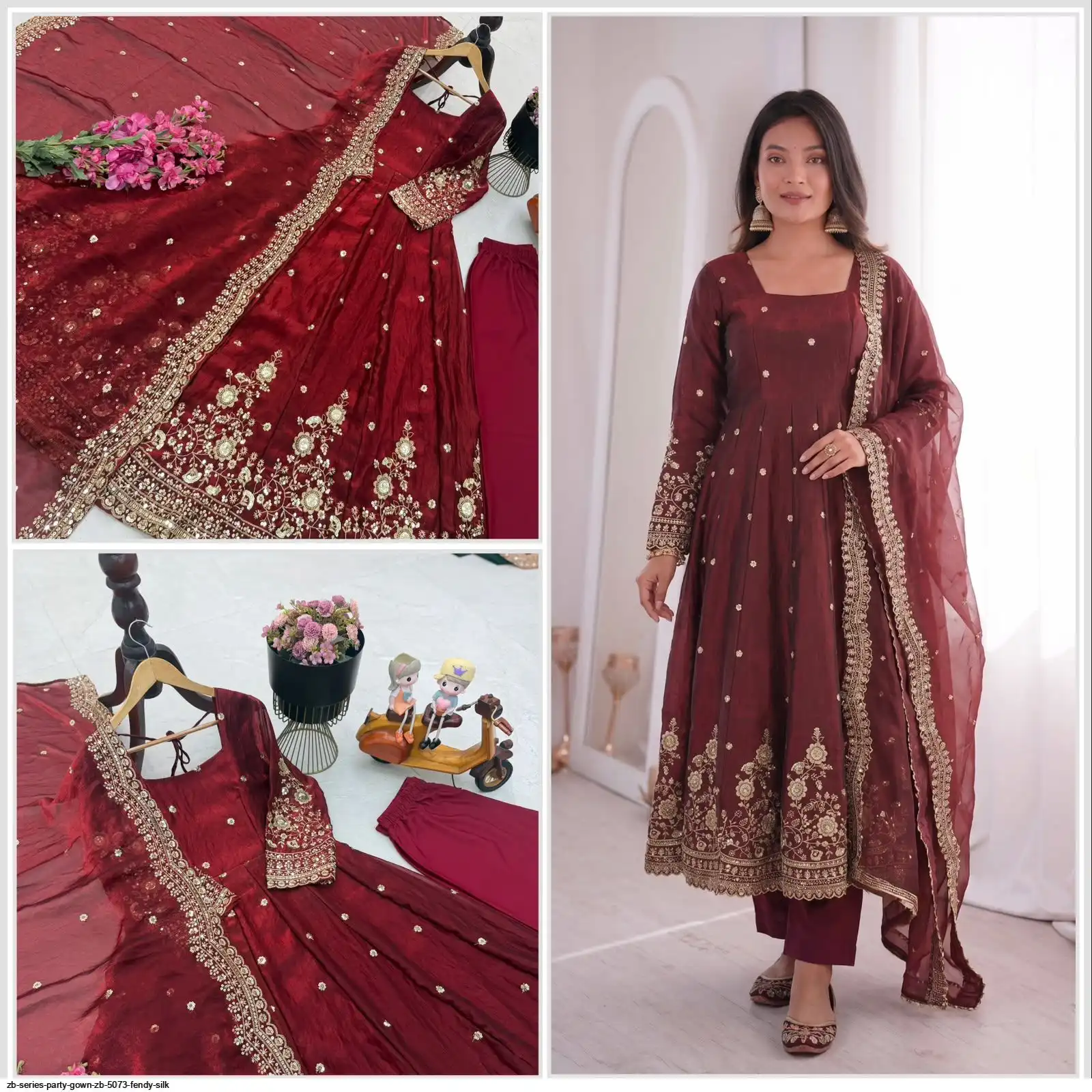 ZB SERIES PARTY GOWN ZB 5073 FENDY SILK 2