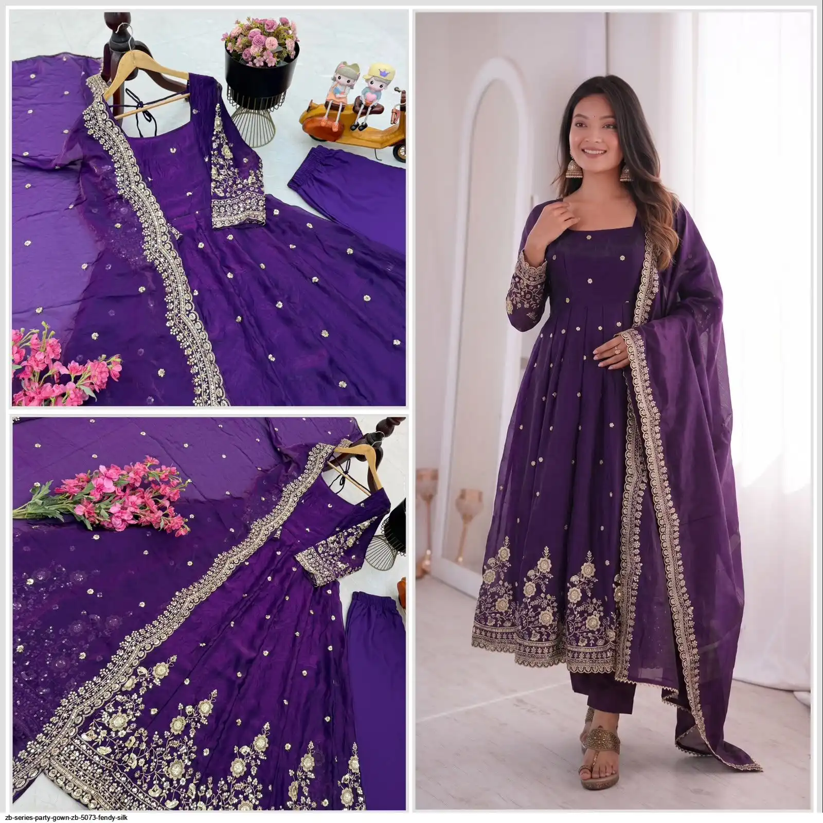 ZB SERIES PARTY GOWN ZB 5073 FENDY SILK 3