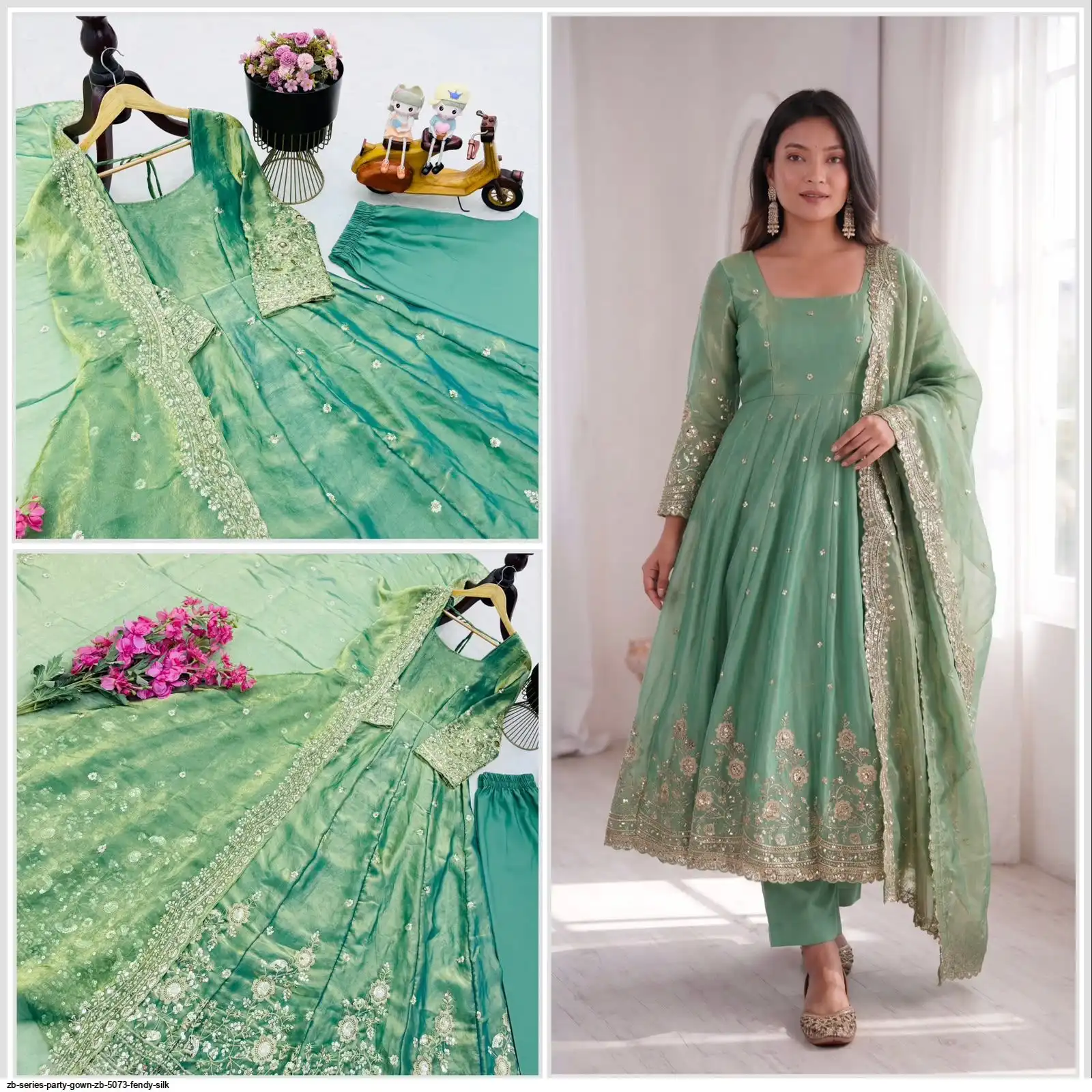 ZB SERIES PARTY GOWN ZB 5073 FENDY SILK 5