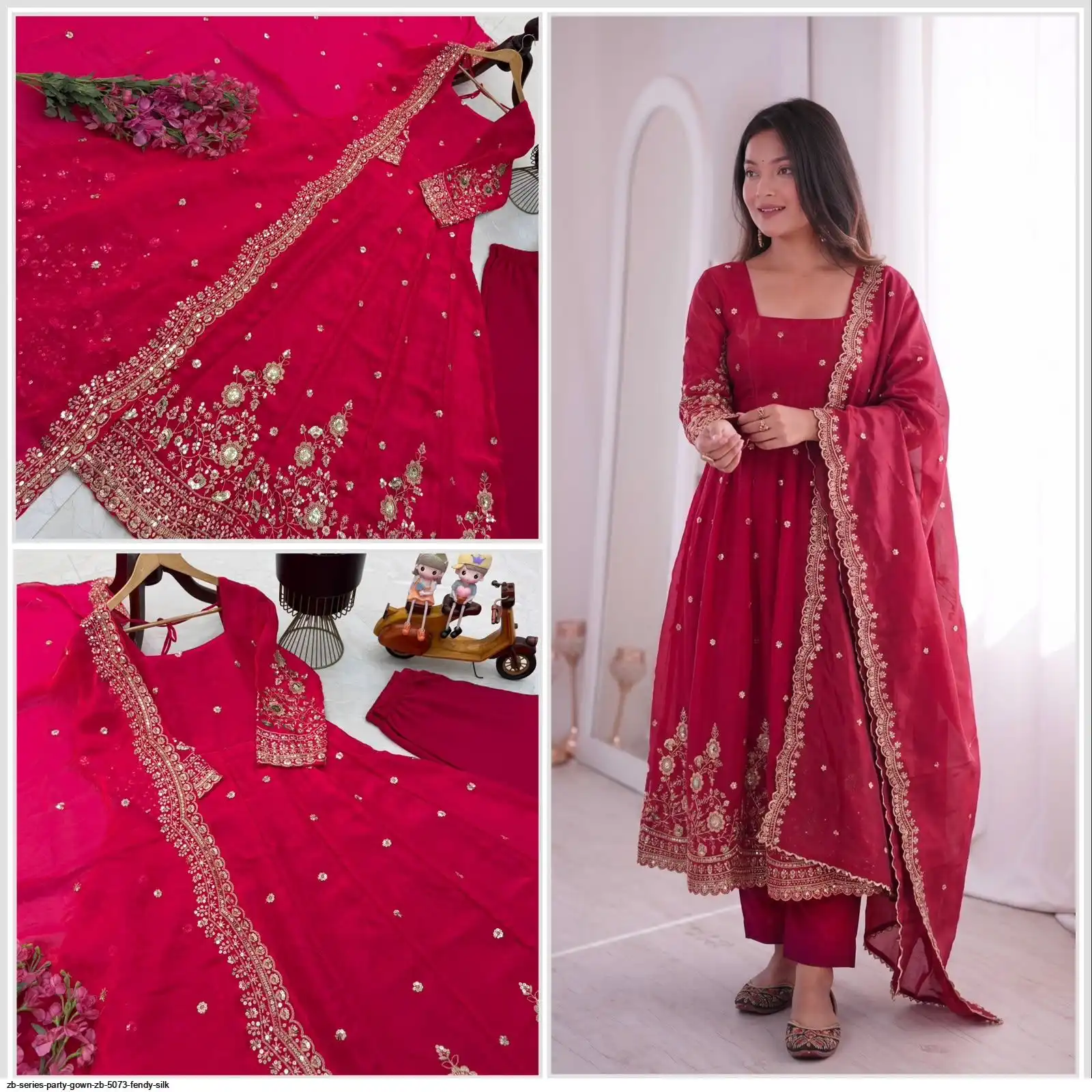 ZB SERIES PARTY GOWN ZB 5073 FENDY SILK 4