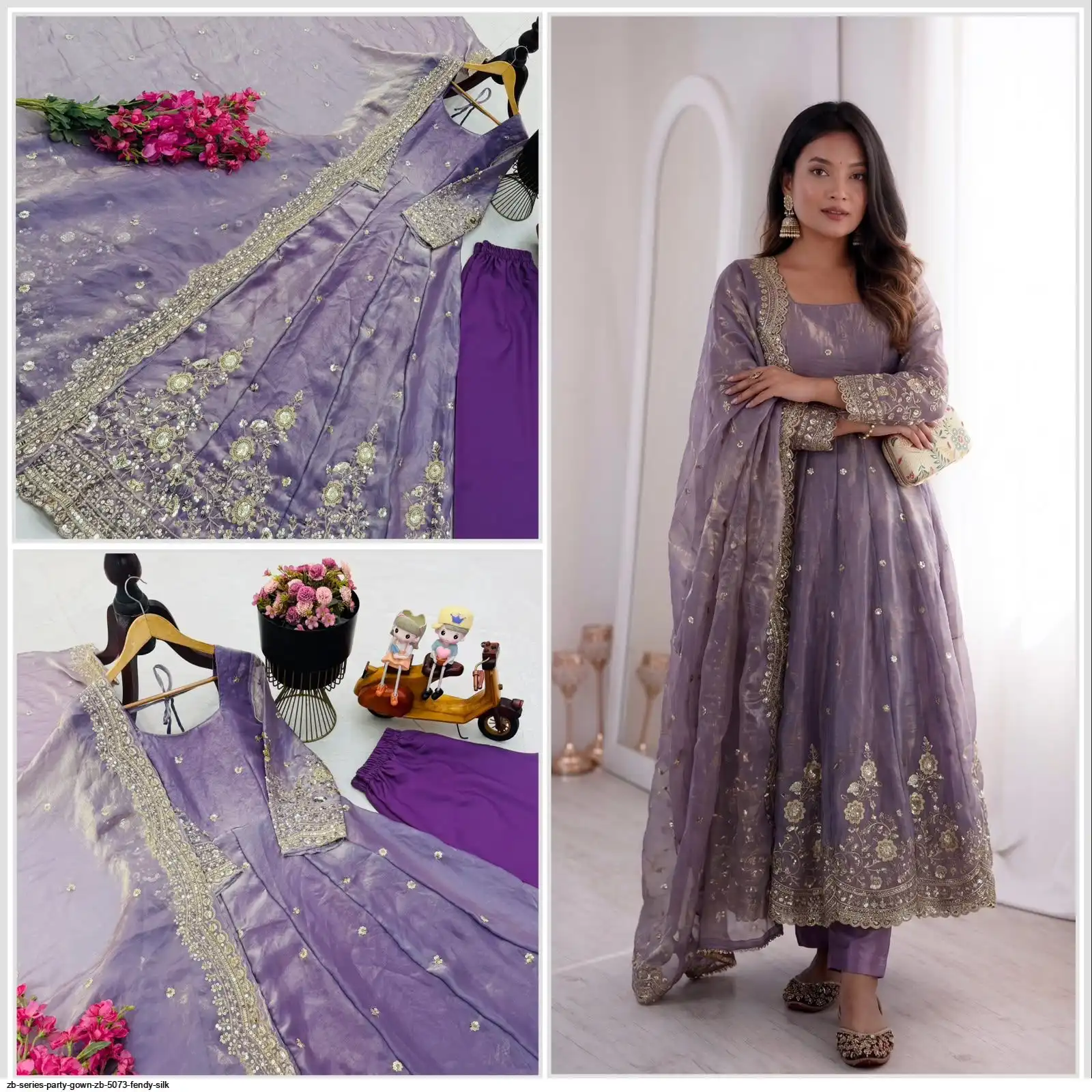 ZB SERIES PARTY GOWN ZB 5073 FENDY SILK 6