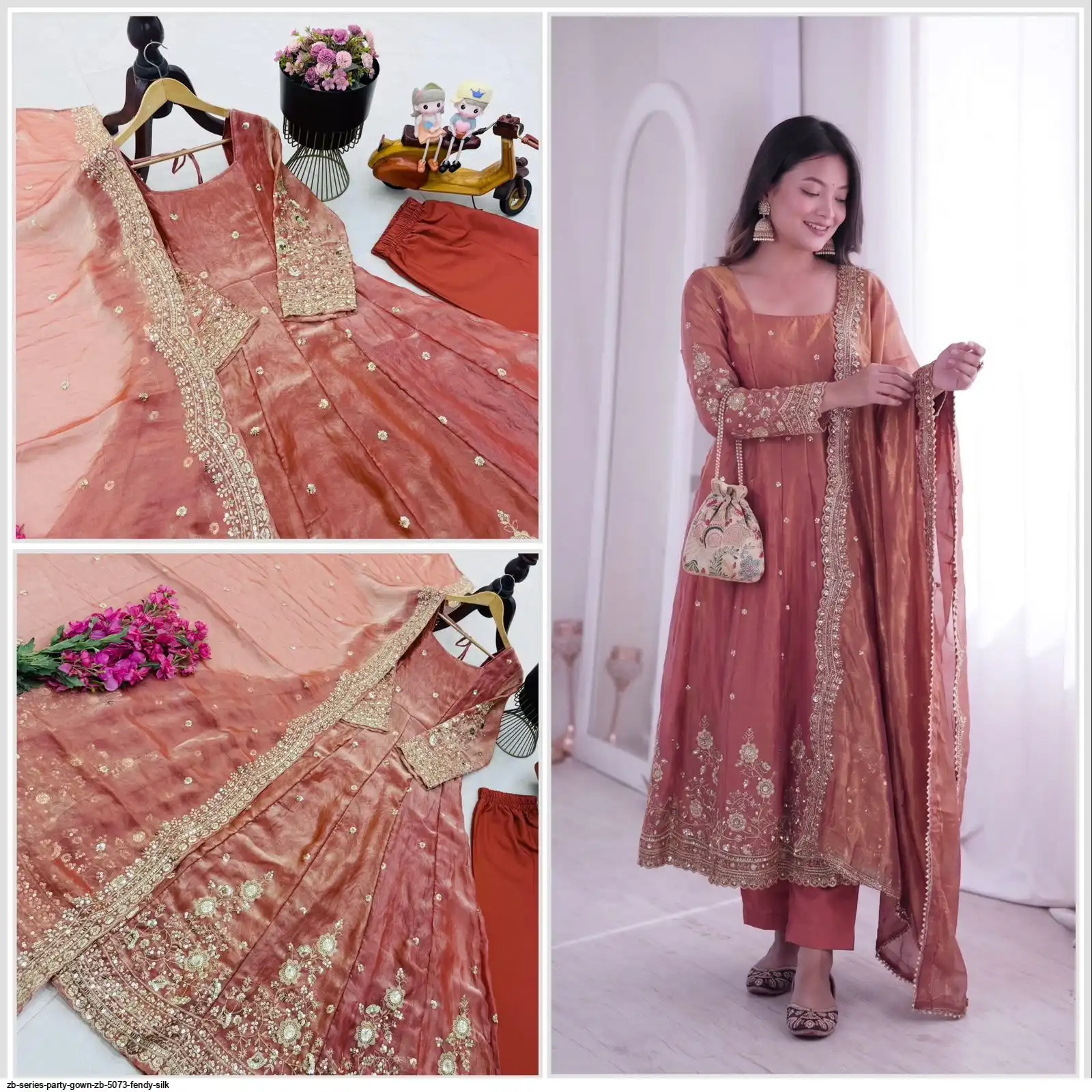 ZB SERIES PARTY GOWN ZB 5073 FENDY SILK 7