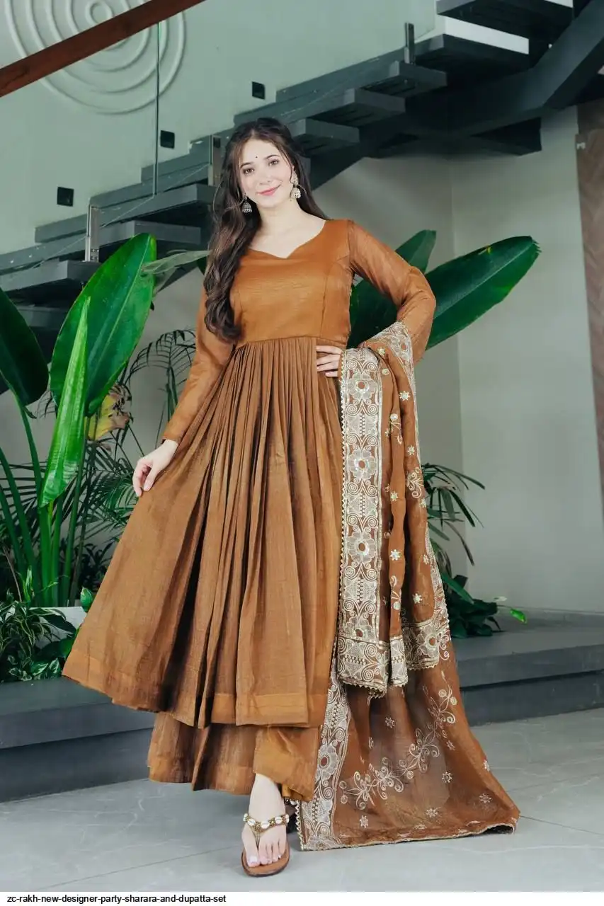 ZC RAKH NEW DESIGNER PARTY SHARARA AND DUPATTA SET B
