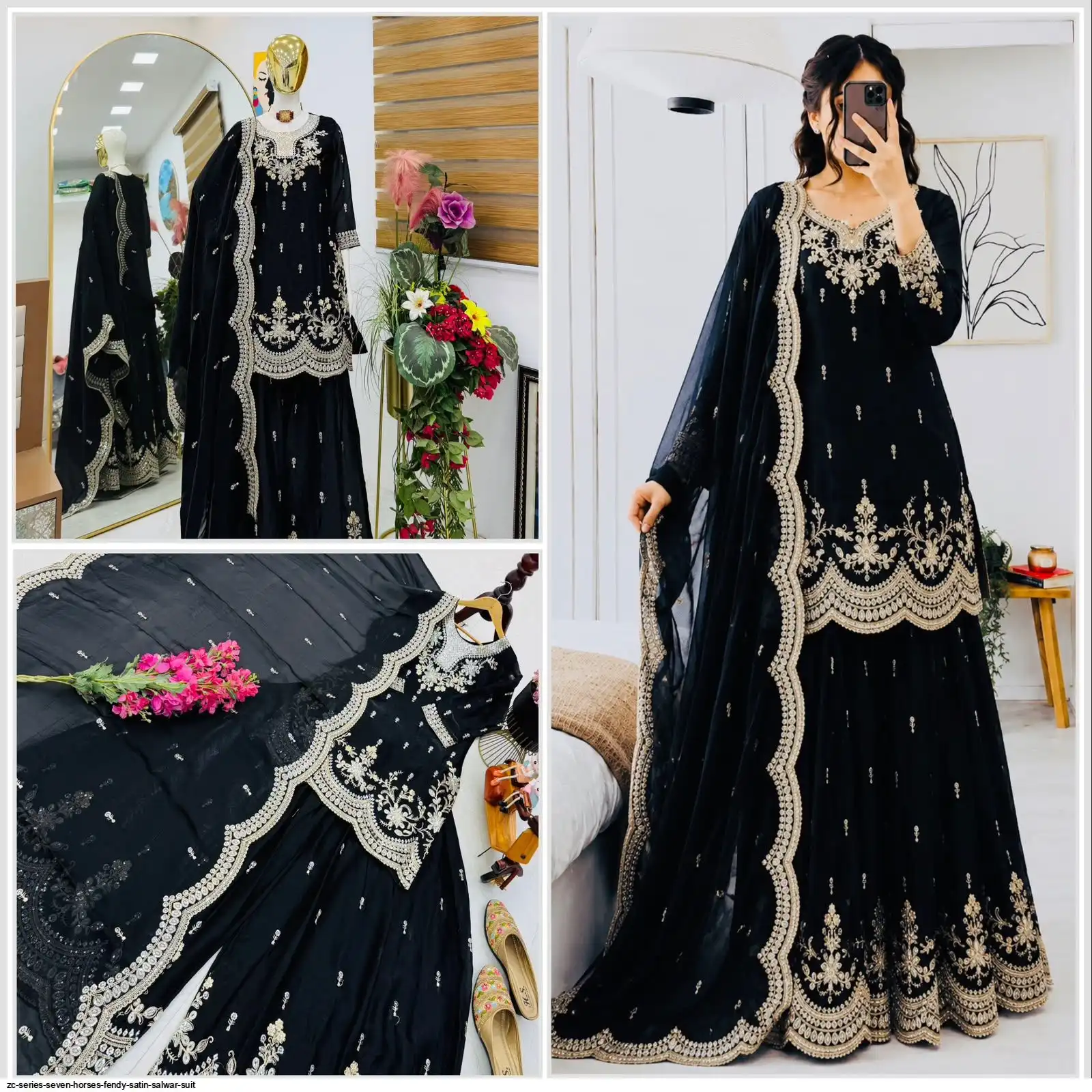 ZC SERIES SEVEN HORSES FENDY SATIN SALWAR SUIT 3