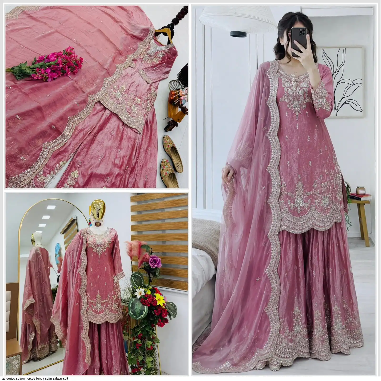 ZC SERIES SEVEN HORSES FENDY SATIN SALWAR SUIT 5