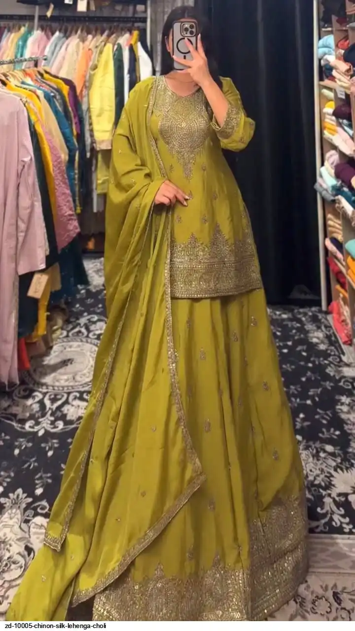 ZD 10005 CHINON SILK LEHENGA CHOLI B
