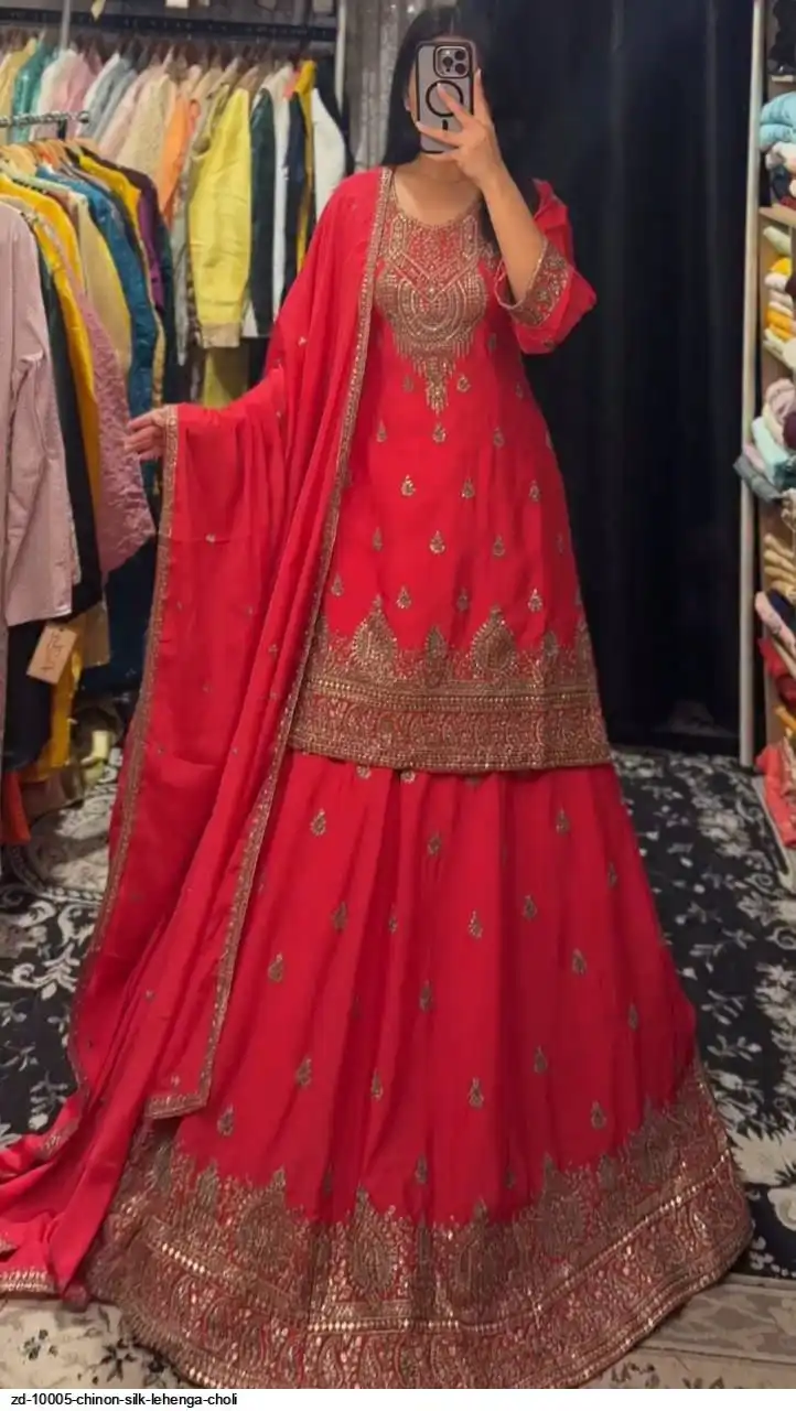 ZD 10005 CHINON SILK LEHENGA CHOLI C