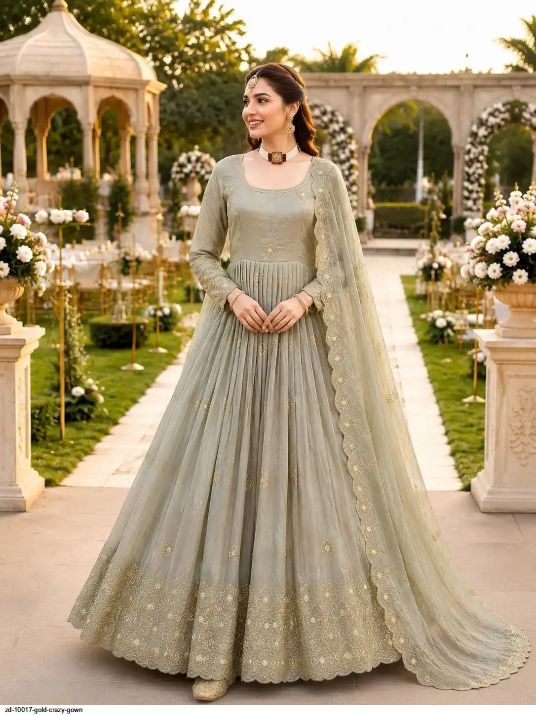 ZD 10017 GOLD CRAZY GOWN 2