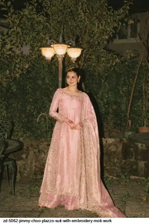 ZD 5062 JIMMY CHOO PLAZZO SUIT WITH EMBROIDERY MOTI WORK F