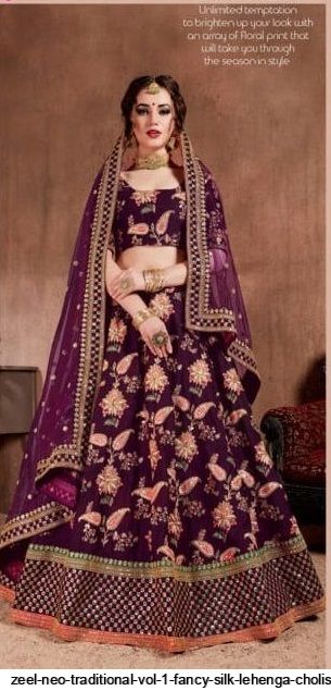 ZEEL NEO TRADITIONAL VOL 1 FANCY SILK LEHENGA CHOLIS 7107