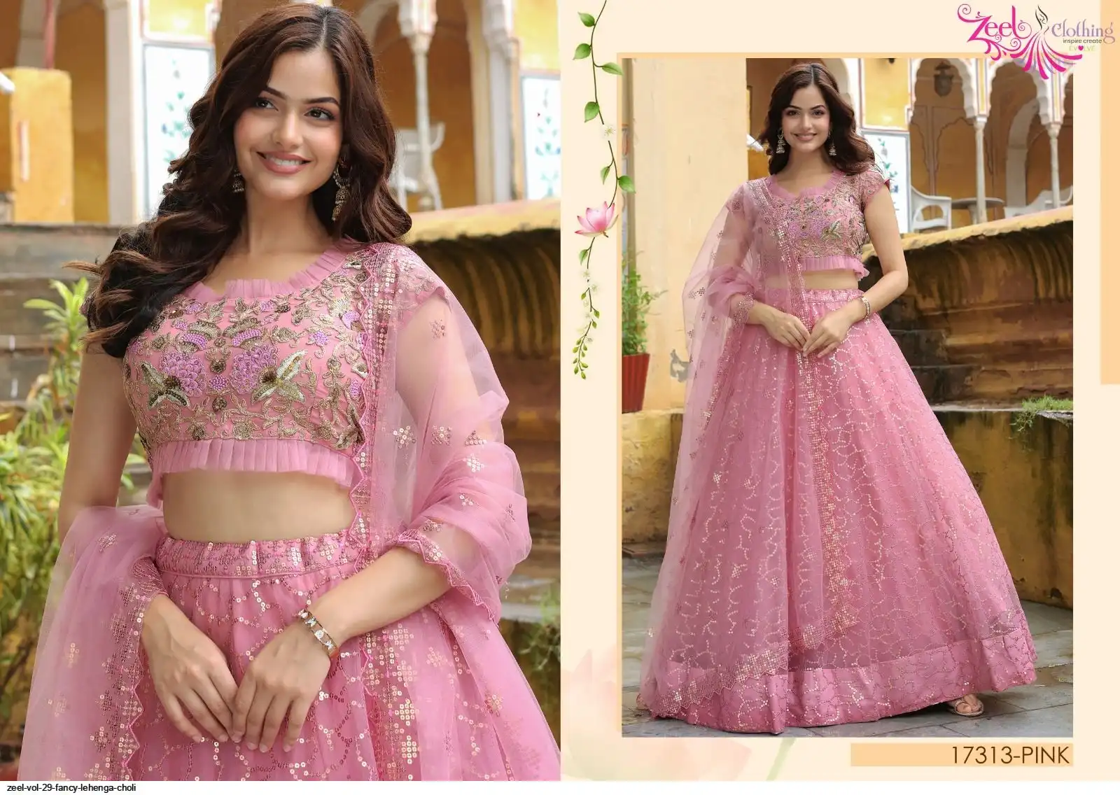 ZEEL VOL 29 FANCY LEHENGA CHOLI 17313PINK