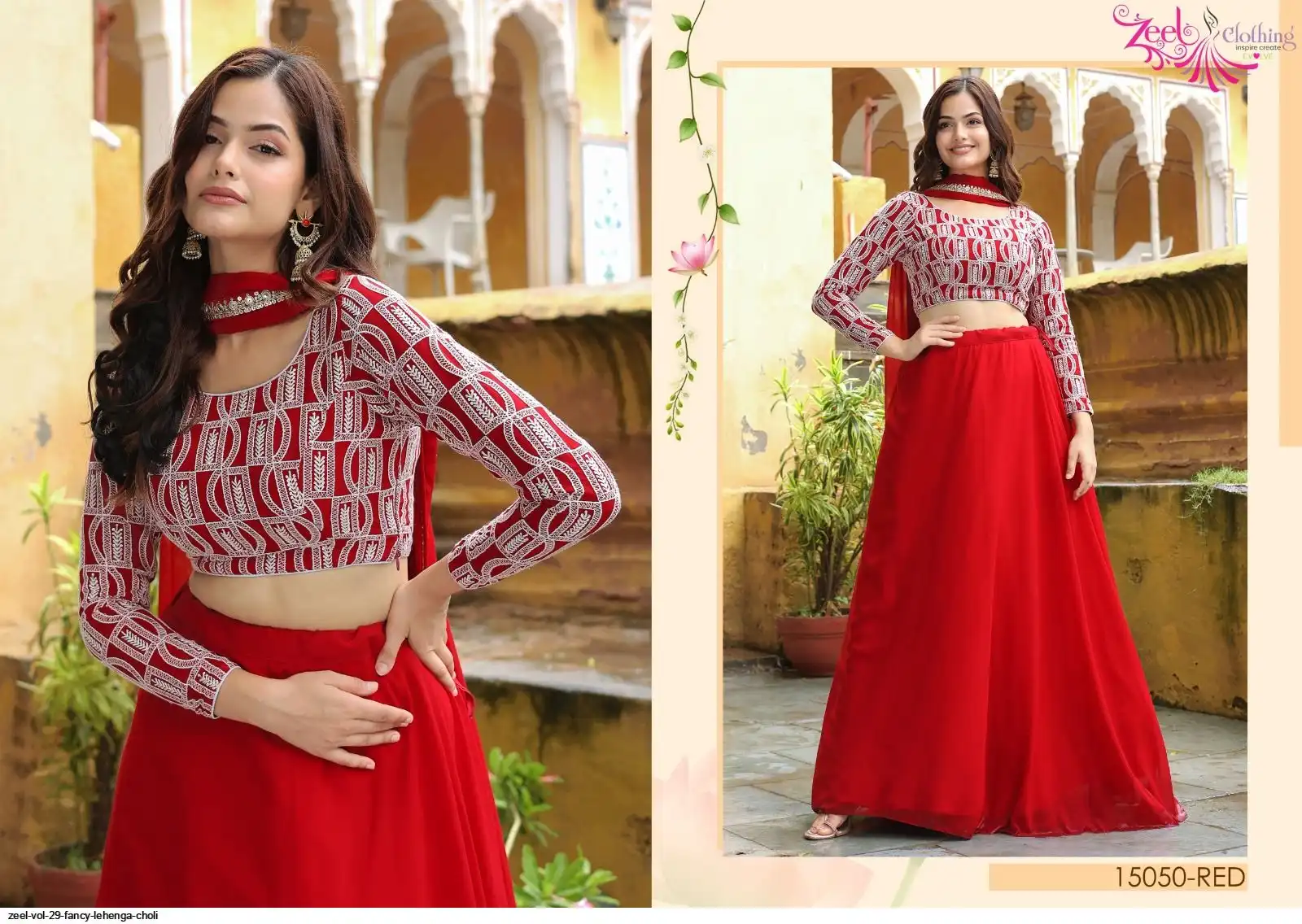 ZEEL VOL 29 FANCY LEHENGA CHOLI 15050RED