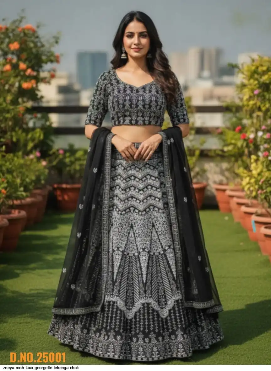 ZEEYA ROOH FAUX GEORGETTE LEHENGA CHOLI 25501