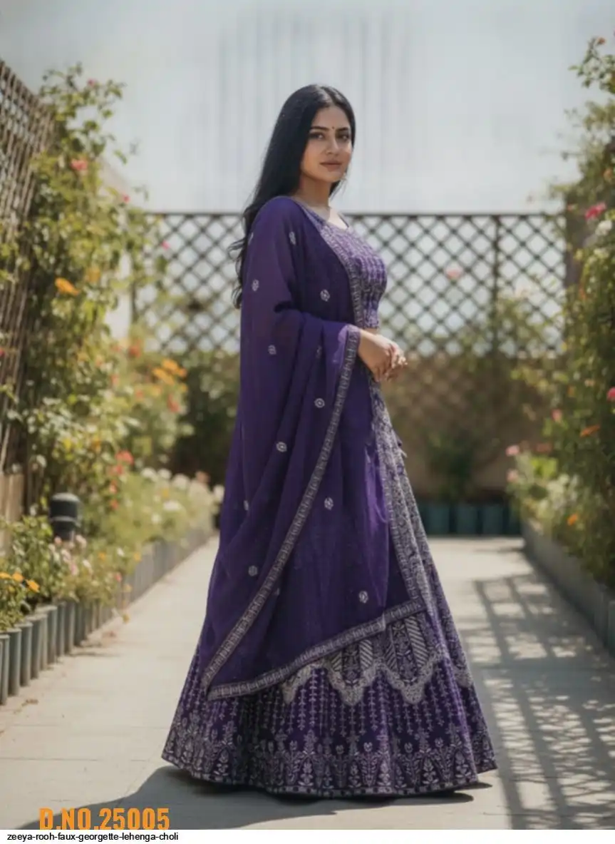 ZEEYA ROOH FAUX GEORGETTE LEHENGA CHOLI 25005