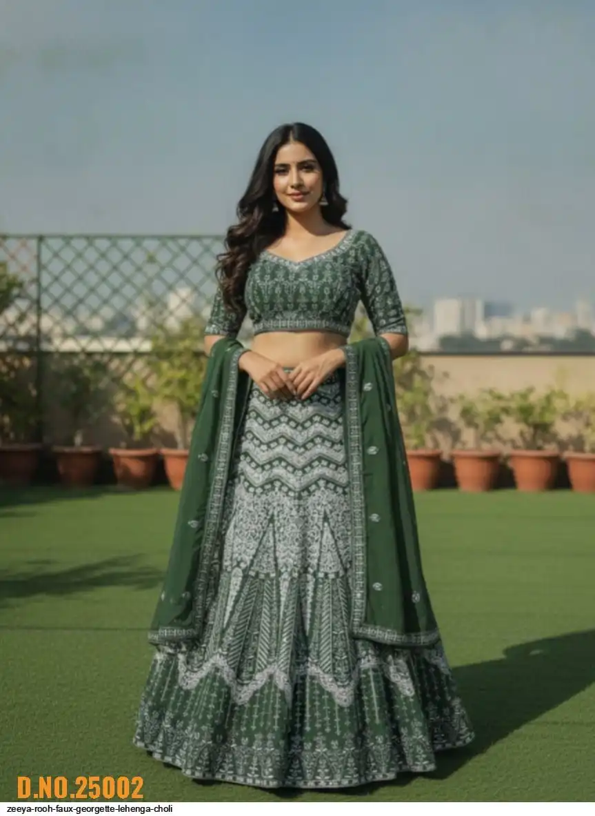 ZEEYA ROOH FAUX GEORGETTE LEHENGA CHOLI 25502