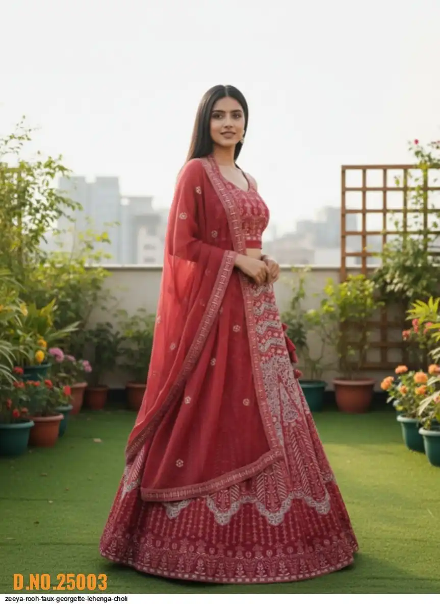 ZEEYA ROOH FAUX GEORGETTE LEHENGA CHOLI 25003