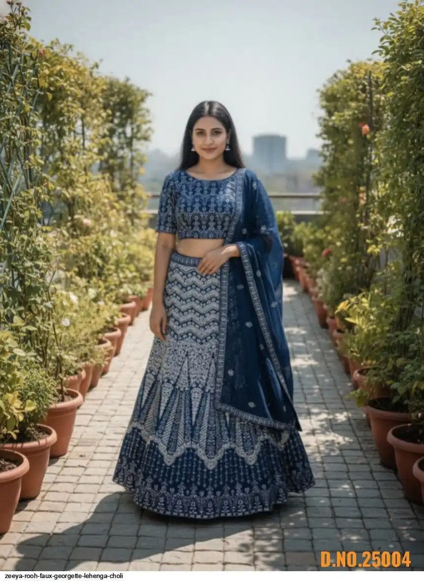 ZEEYA ROOH FAUX GEORGETTE LEHENGA CHOLI 25004