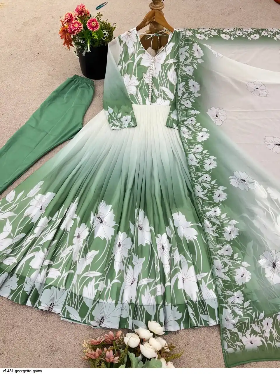 ZF 431 GEORGETTE GOWN 2