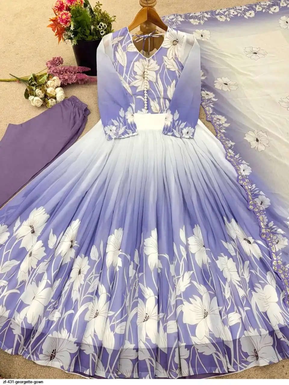 ZF 431 GEORGETTE GOWN 1