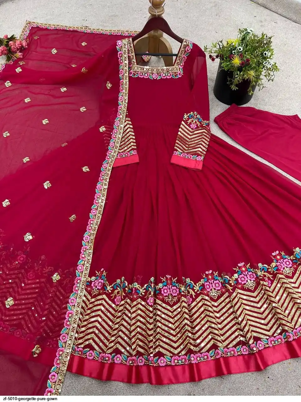 ZF 5010 GEORGETTE PURE GOWN 1