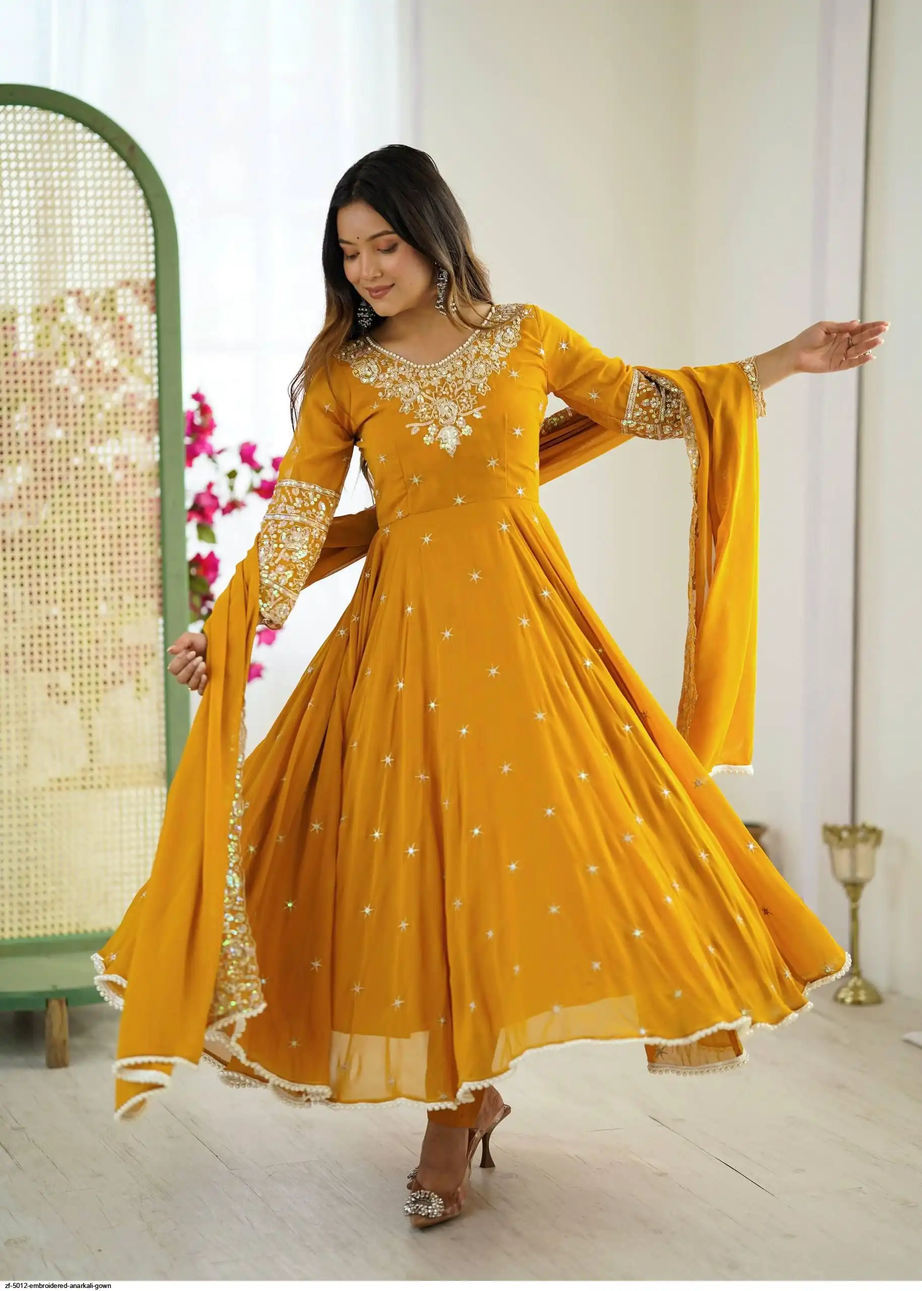 ZF 5012 EMBROIDERED ANARKALI GOWN B