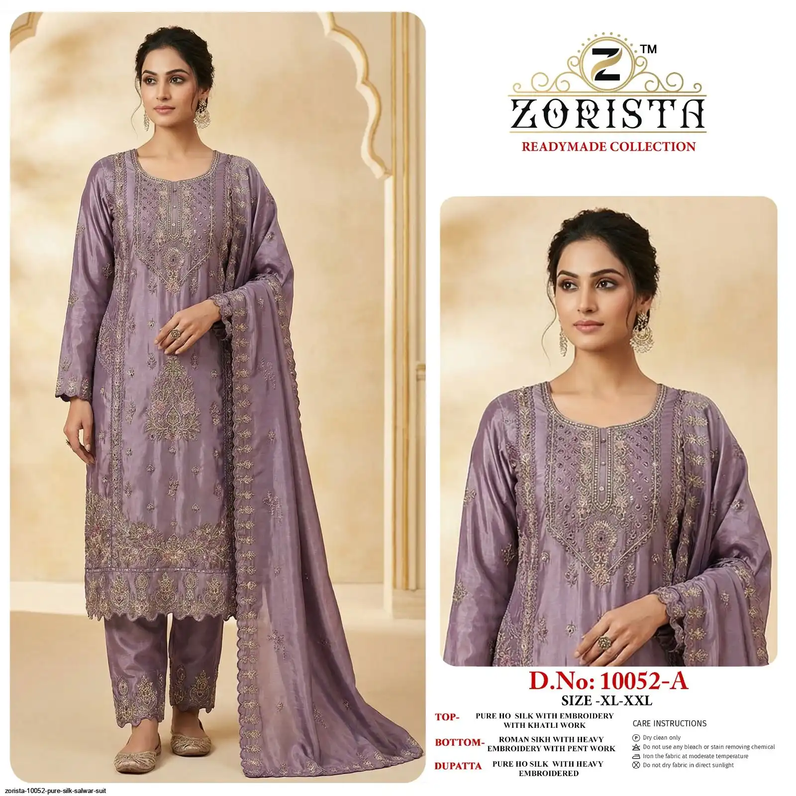 ZORISTA 10052 PURE SILK SALWAR SUIT