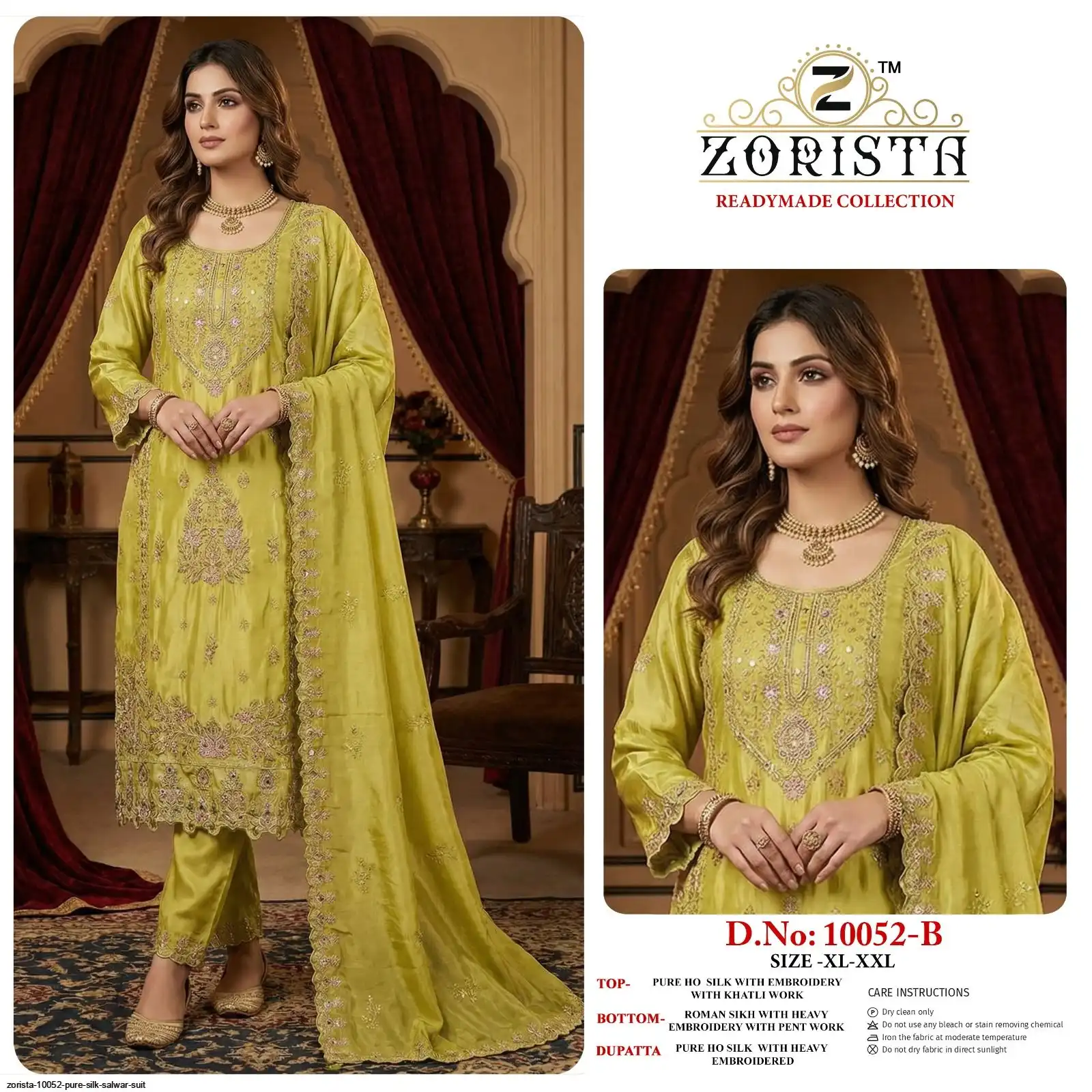 ZORISTA 10052 PURE SILK SALWAR SUIT