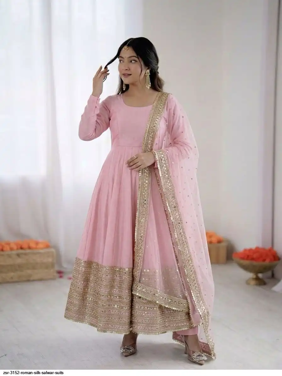 ZSR 3152 ROMAN SILK SALWAR SUITS A