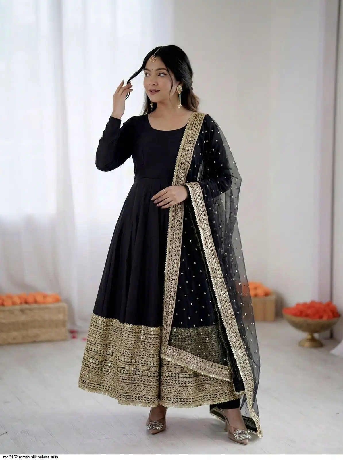 ZSR 3152 ROMAN SILK SALWAR SUITS B