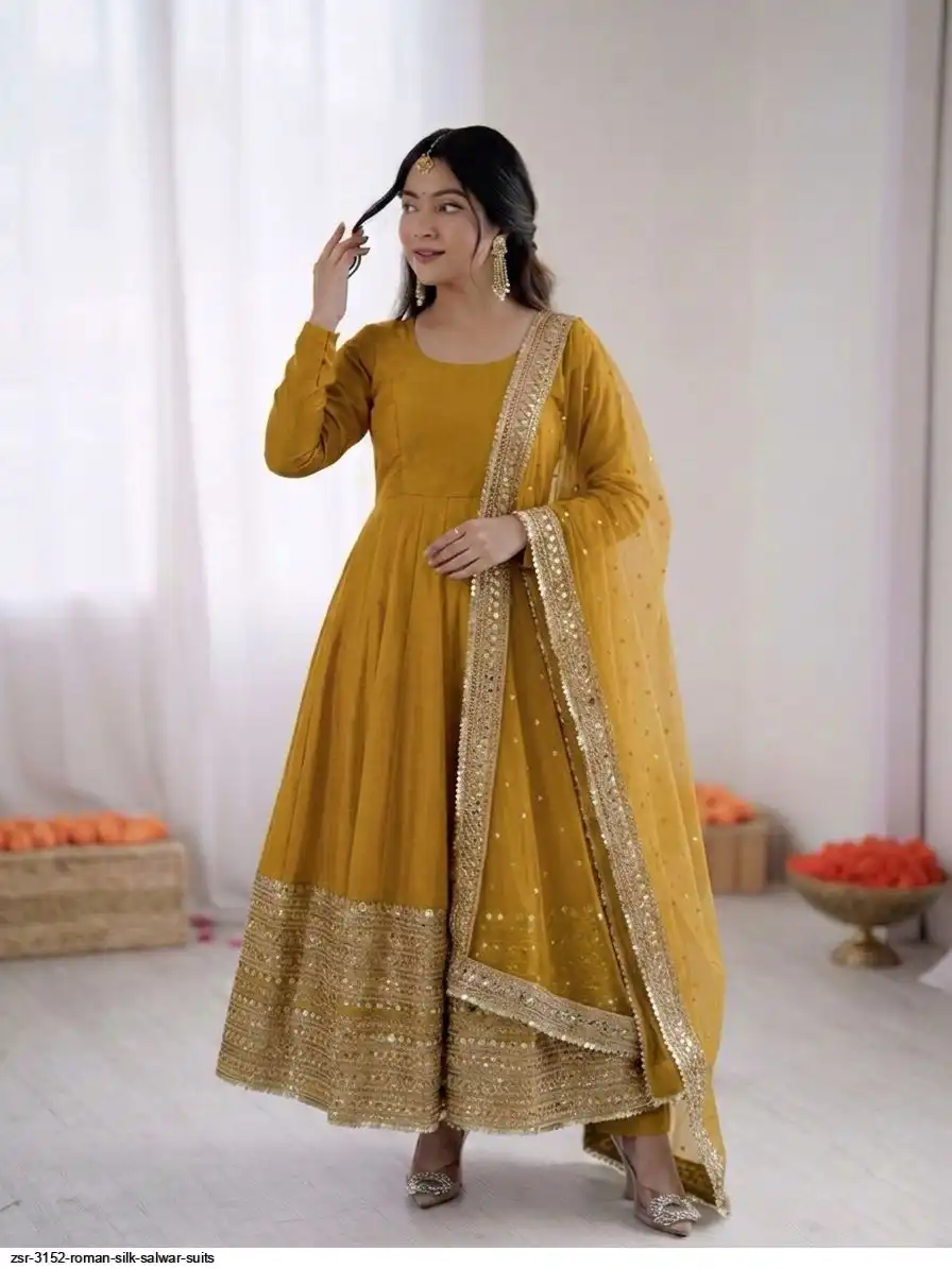 ZSR 3152 ROMAN SILK SALWAR SUITS E