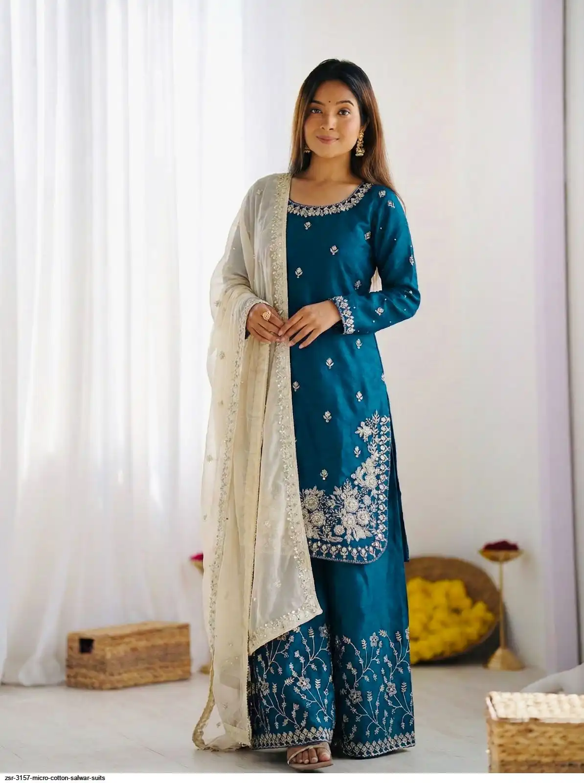 ZSR 3157 MICRO COTTON SALWAR SUITS A