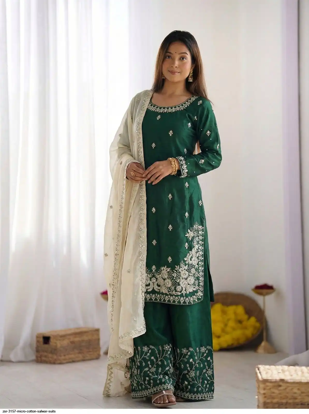 ZSR 3157 MICRO COTTON SALWAR SUITS B