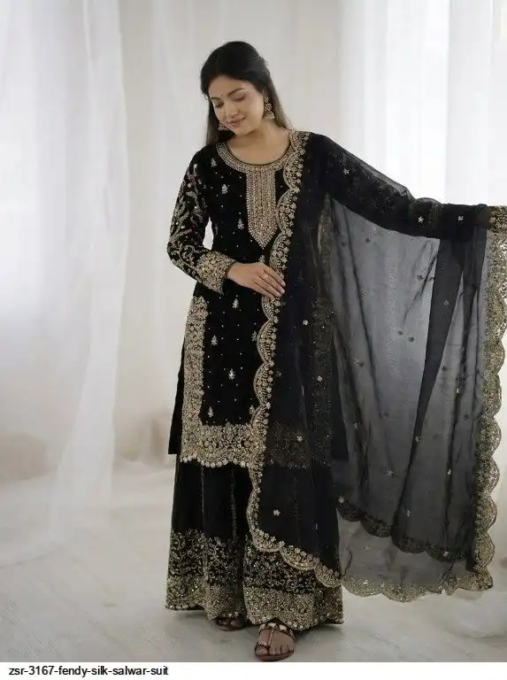 ZSR 3167 FENDY SILK SALWAR SUIT B