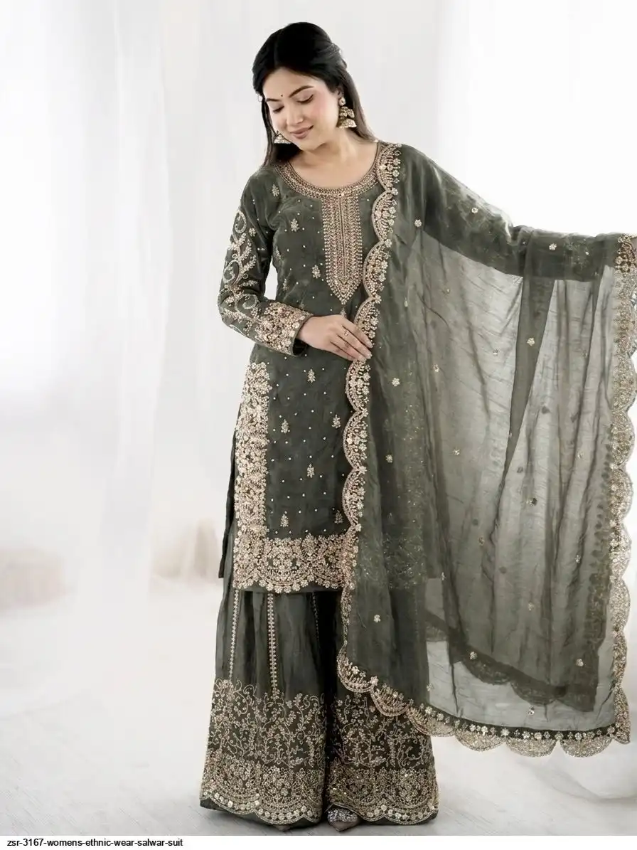 ZSR 3167 WOMENS ETHNIC WEAR SALWAR SUIT C