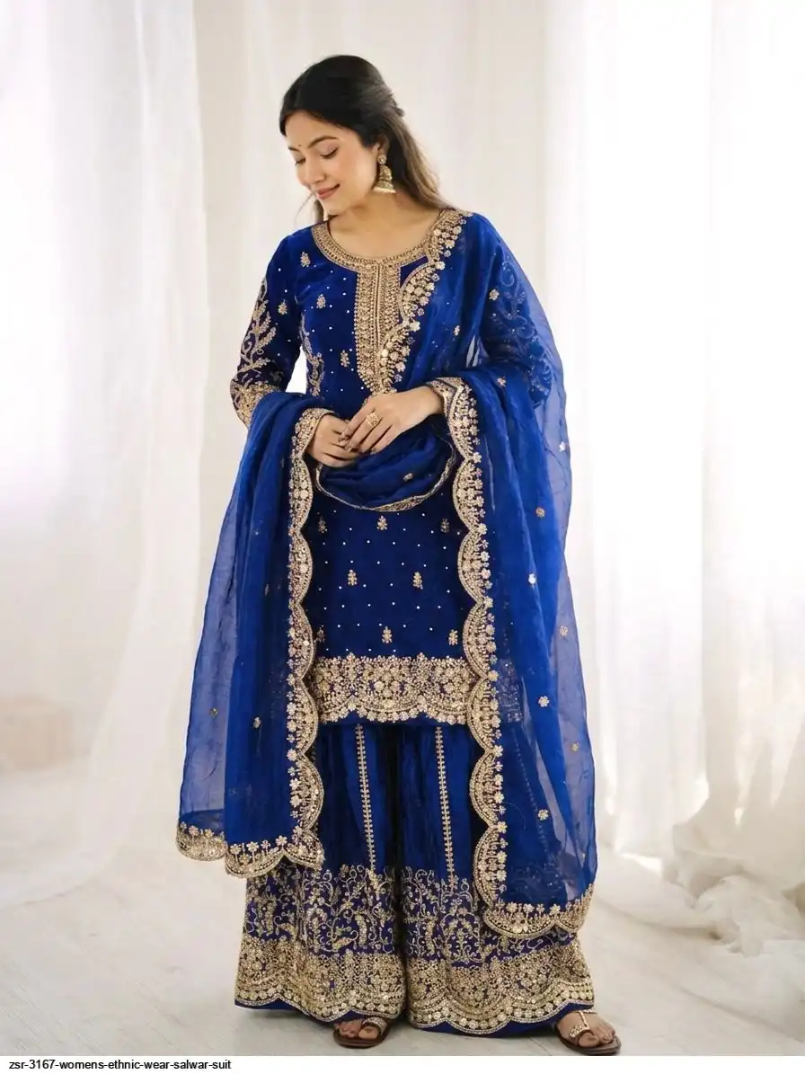 ZSR 3167 WOMENS ETHNIC WEAR SALWAR SUIT E
