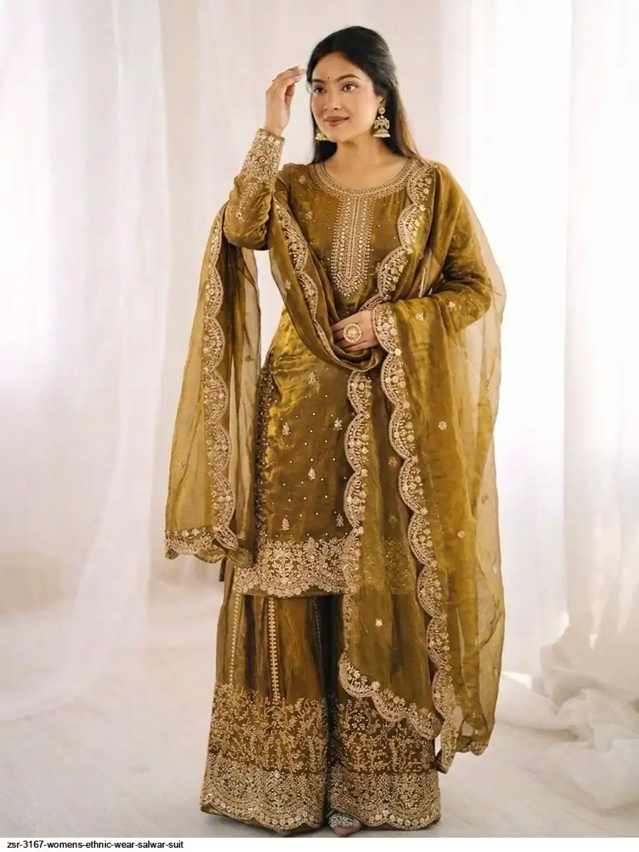ZSR 3167 WOMENS ETHNIC WEAR SALWAR SUIT F