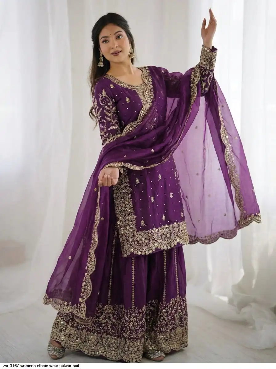 ZSR 3167 WOMENS ETHNIC WEAR SALWAR SUIT H
