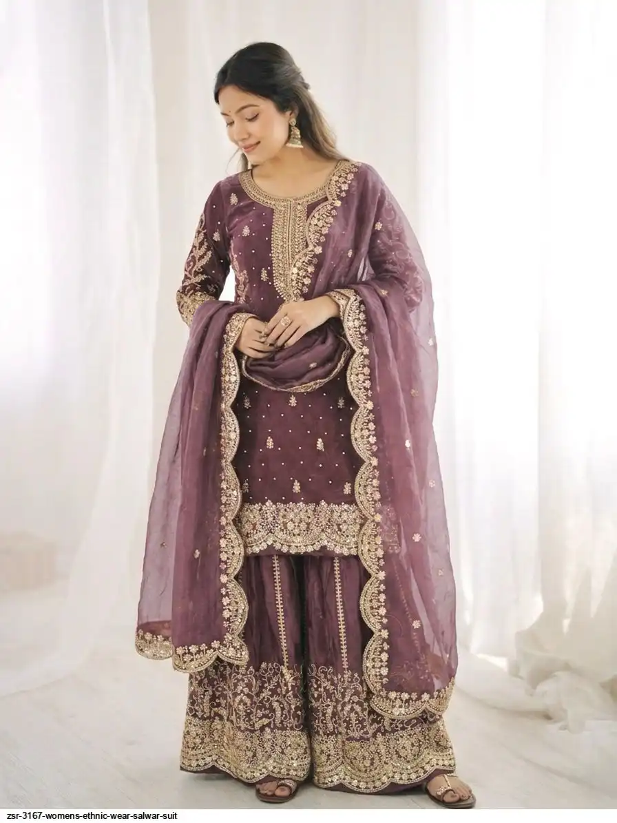 ZSR 3167 WOMENS ETHNIC WEAR SALWAR SUIT R