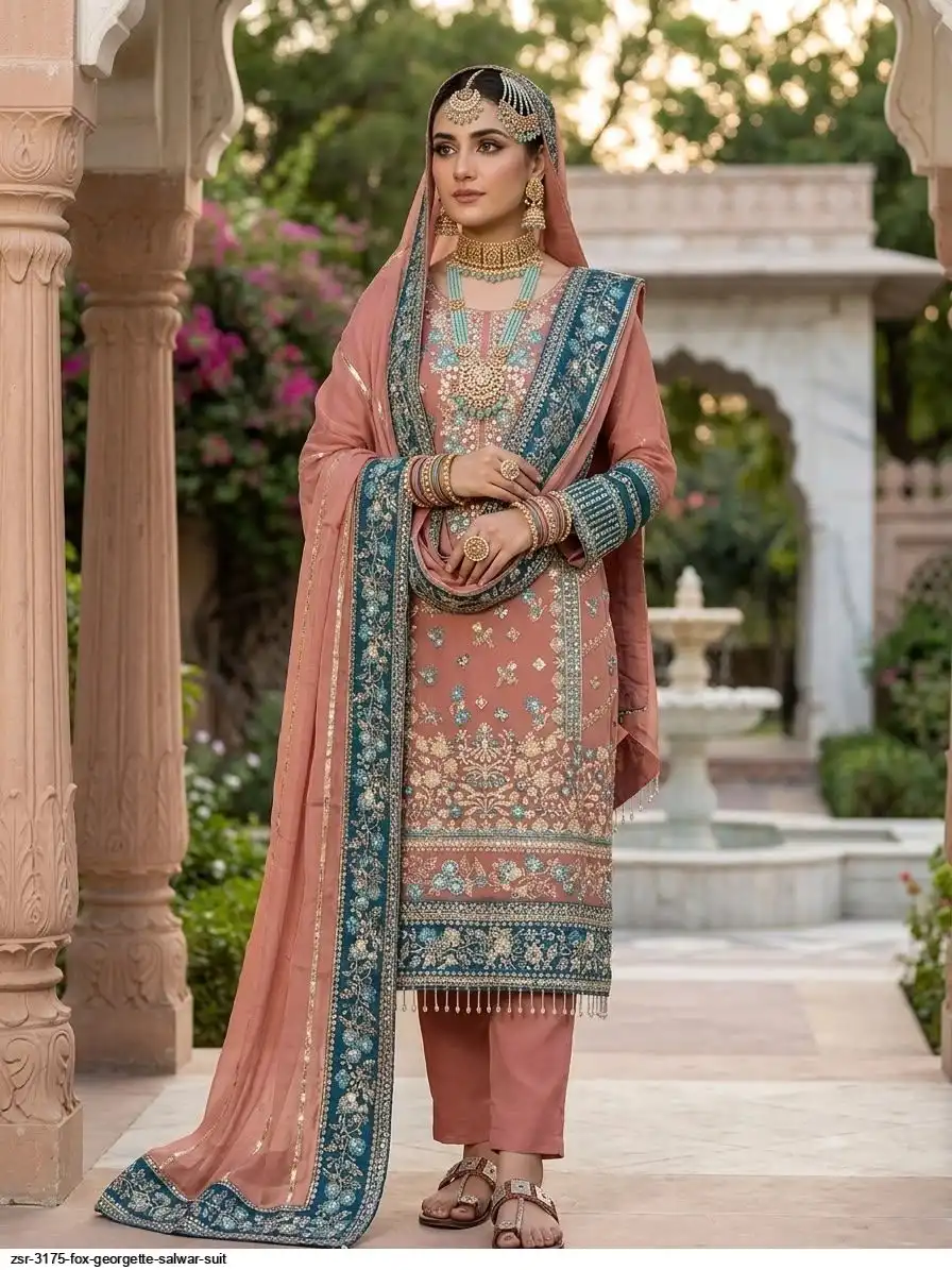 ZSR 3175 FOX GEORGETTE SALWAR SUIT 1