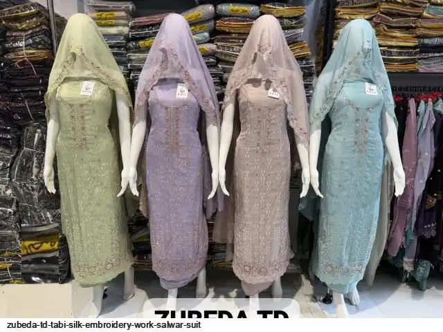 ZUBEDA TD TABI SILK EMBROIDERY WORK SALWAR SUIT