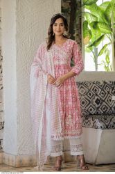 Jay Vijay Jiyana Fancy Block Designs Designer Cotton Ladies Suit