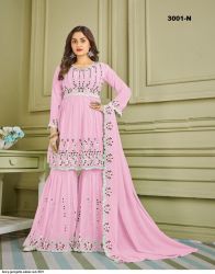 BEAUTIFUL NAIRA CUT LONG KURTI PLAZZO WITH DUPATTA