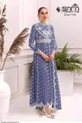 SF 899 BY SAFA FASHION FAB GEORGETTE FORMAL WEAR DESIGNER KURTI WITH CIGARETTE  PANTS - Reewaz International